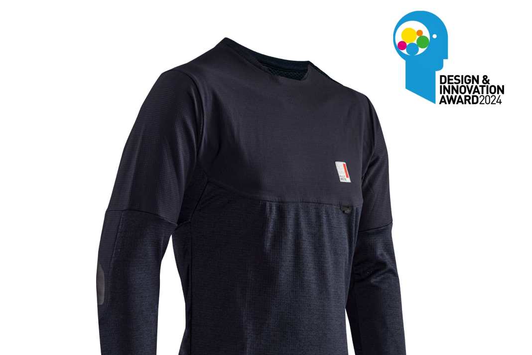 The Leatt jersey is available in black...