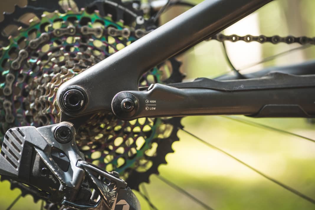 Fine-tuning the geometry of the Stumpjumper is also possible using a flipchip.