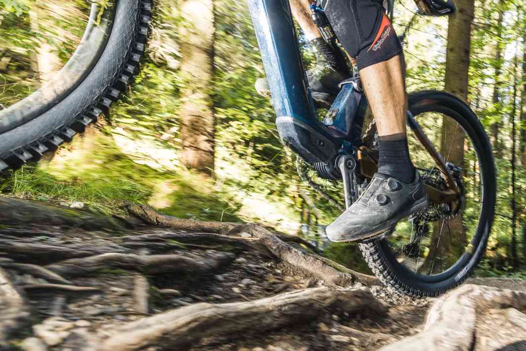 Trailing over a root step - the new KickOverrun performs this task with flying colours.