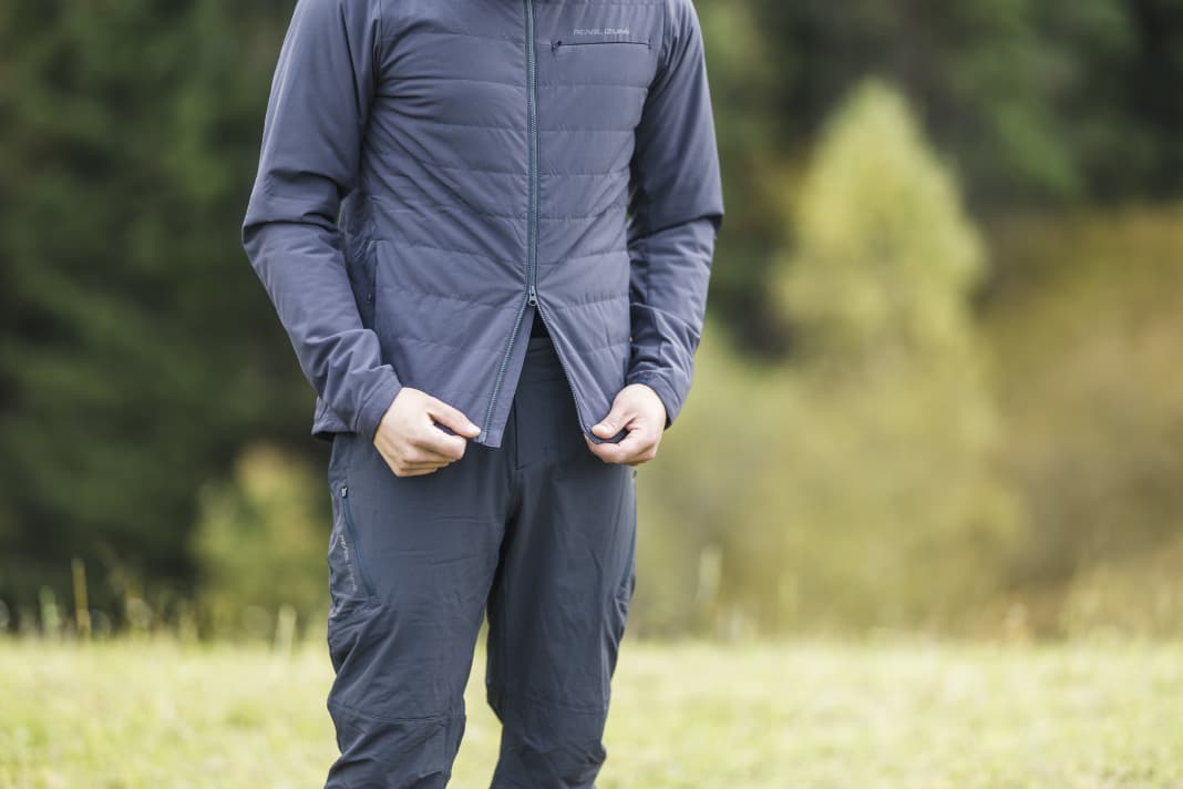 The only ventilation option on the Pearl Izumi jacket is the two-way zip