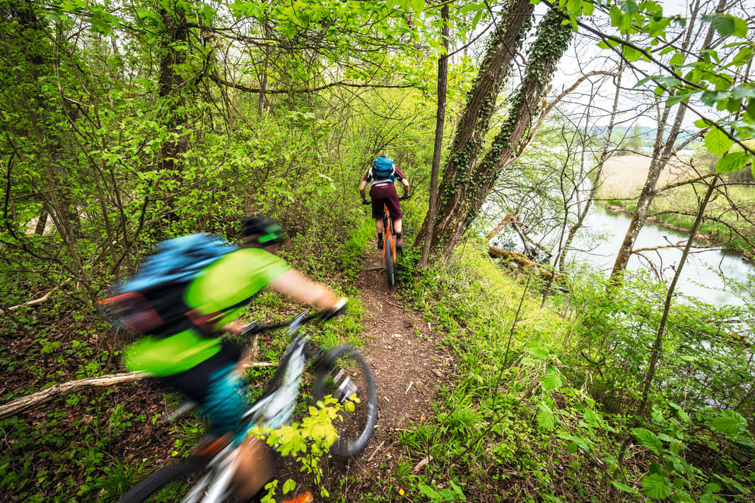High user pressure: the Isar trails in the south of Munich.