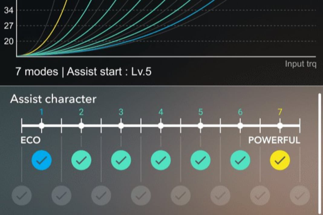 Up to 15 speed levels can now be activated in Shimano's E-Tube app.