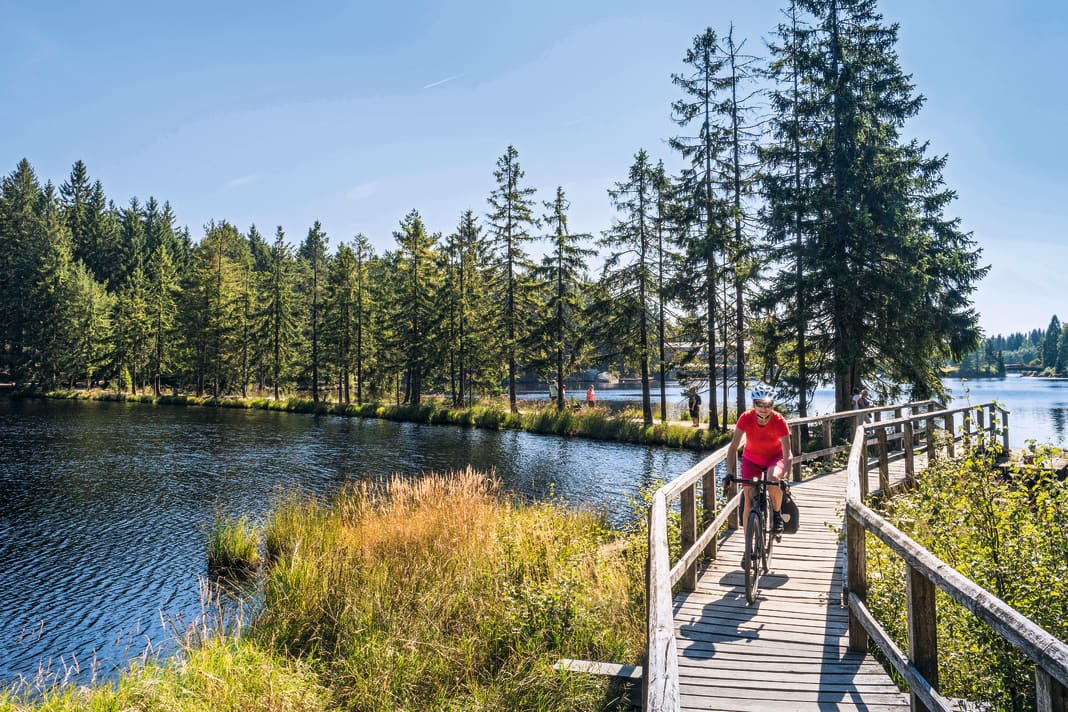 Das Fichtelgebirge und der Fichtelsee. Ein schönes Ausflugsziel in der Natur.