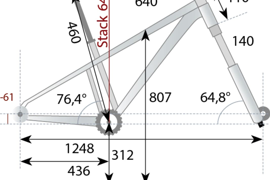 The geometry of the Rose Bonero 1 in size L.