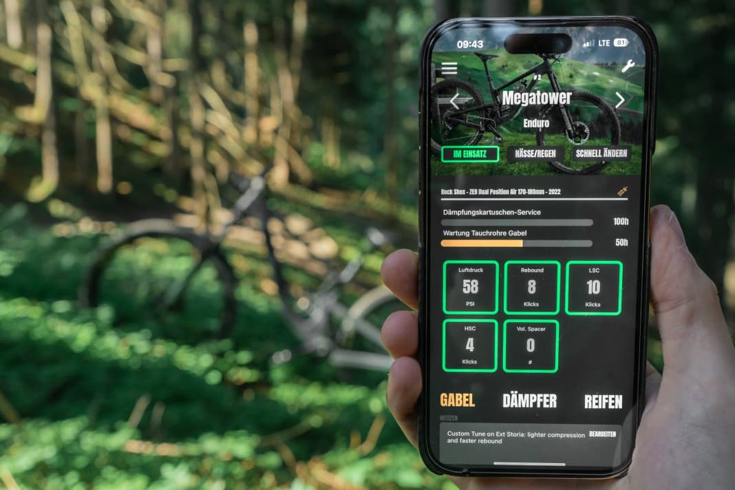 The Sagly app helps with the basic setup, explains the most important terms relating to the chassis and, if required, also tracks when a service is due.