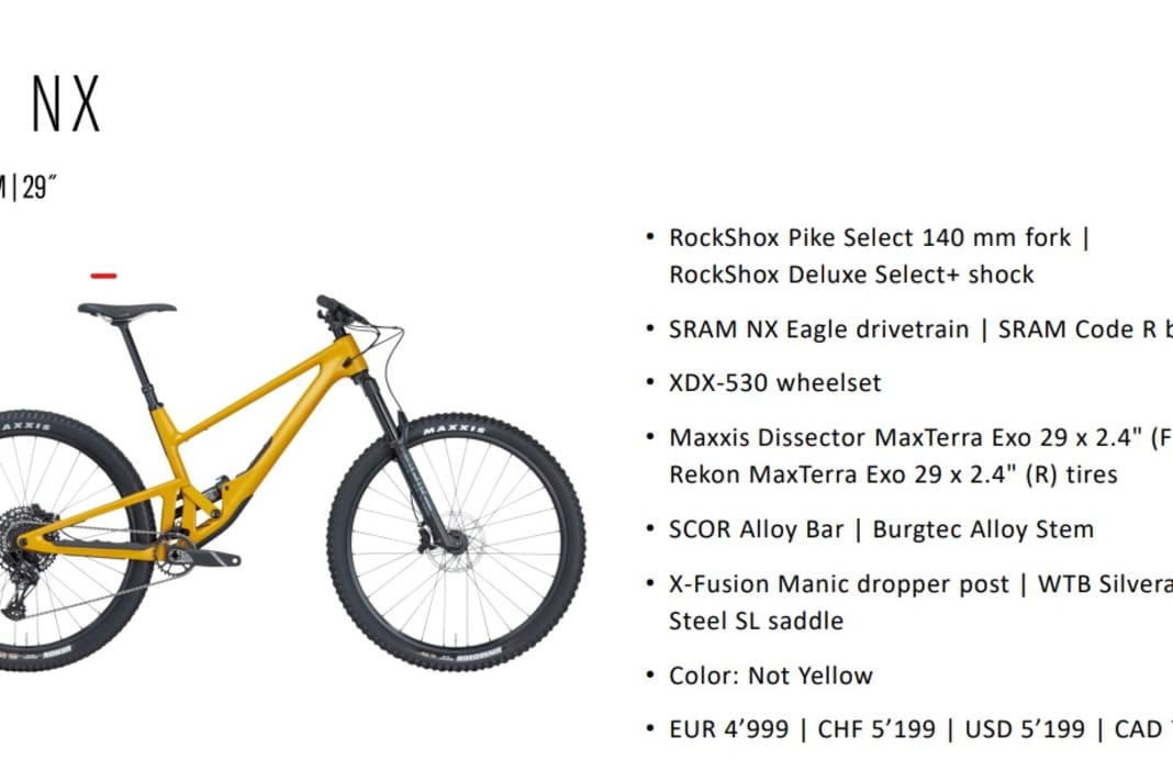 Das Scor 2030 NX in der Farbe "not yellow"