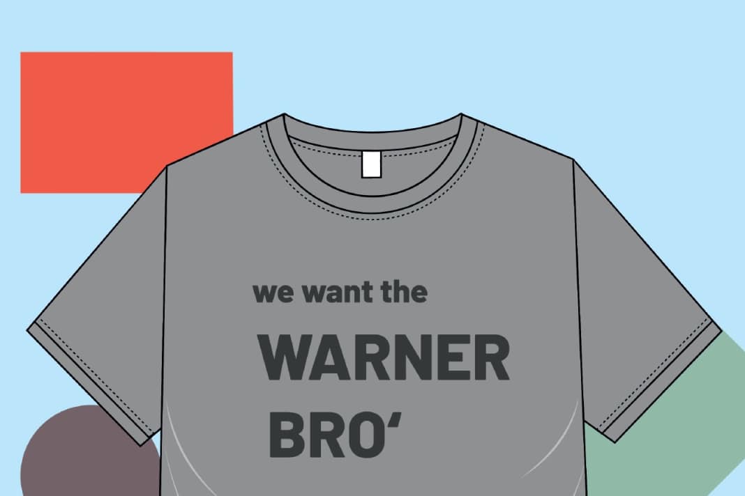 Iconic shirt: Commentator Rob Warner
