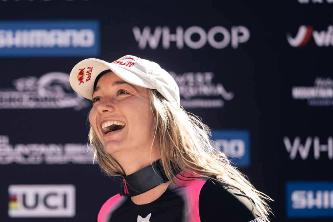 Back to full strength: World Cup downhiller Tahnée Seagrave.