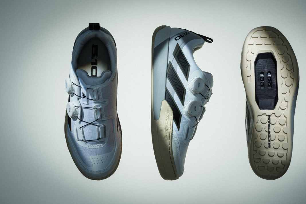 Freerider für Klickpedale, das ist neu. Bisher waren die Five Ten/Adidas Klicker unter dem Namen Hellcat unterwegs. Kostenpunkt: 250 Euro.