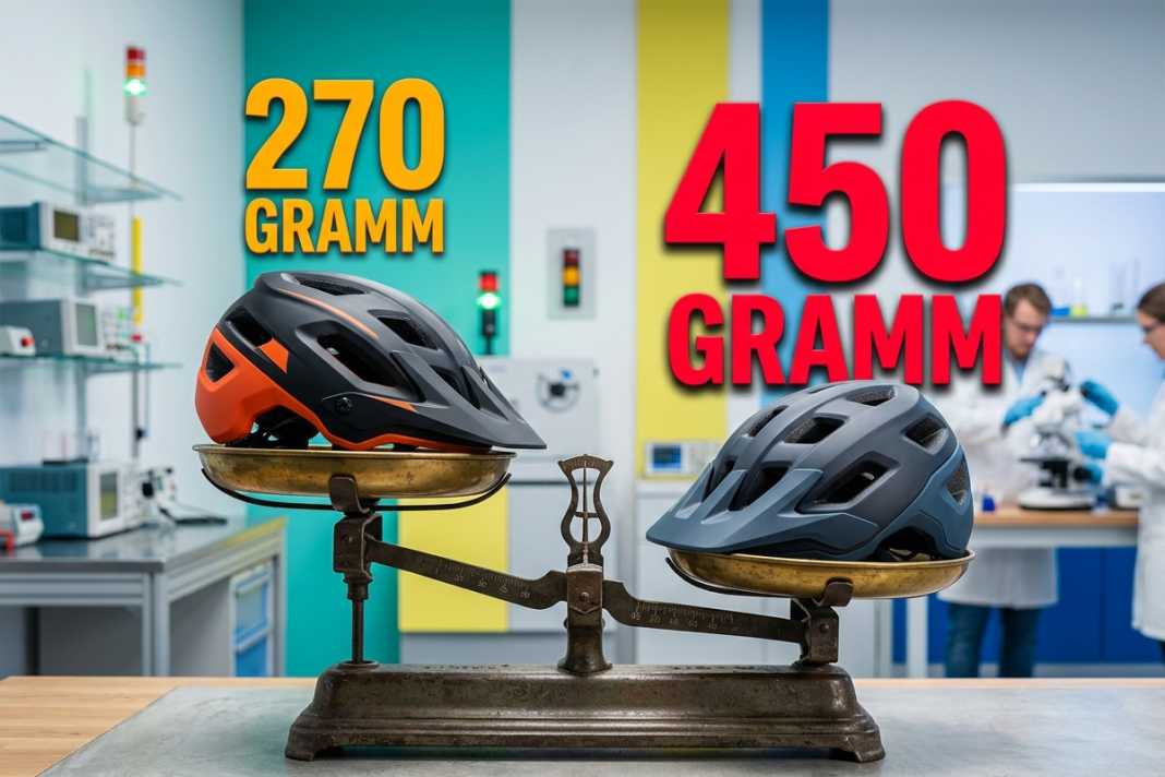 Mountainbike-Helme werden immer schwerer. Doch werden sie dadurch auch sicherer? Wir haben uns auf die Suche nach den Gewichtsreibern gemacht und erklären, wo die Pfunde an aktuellen Trail- und Enduro-Helmen herkommen.