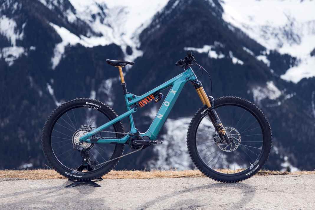 The Nox Amplifier P2 comes with a Shimano motor and is designed for rough terrain with 180/170 mm travel.