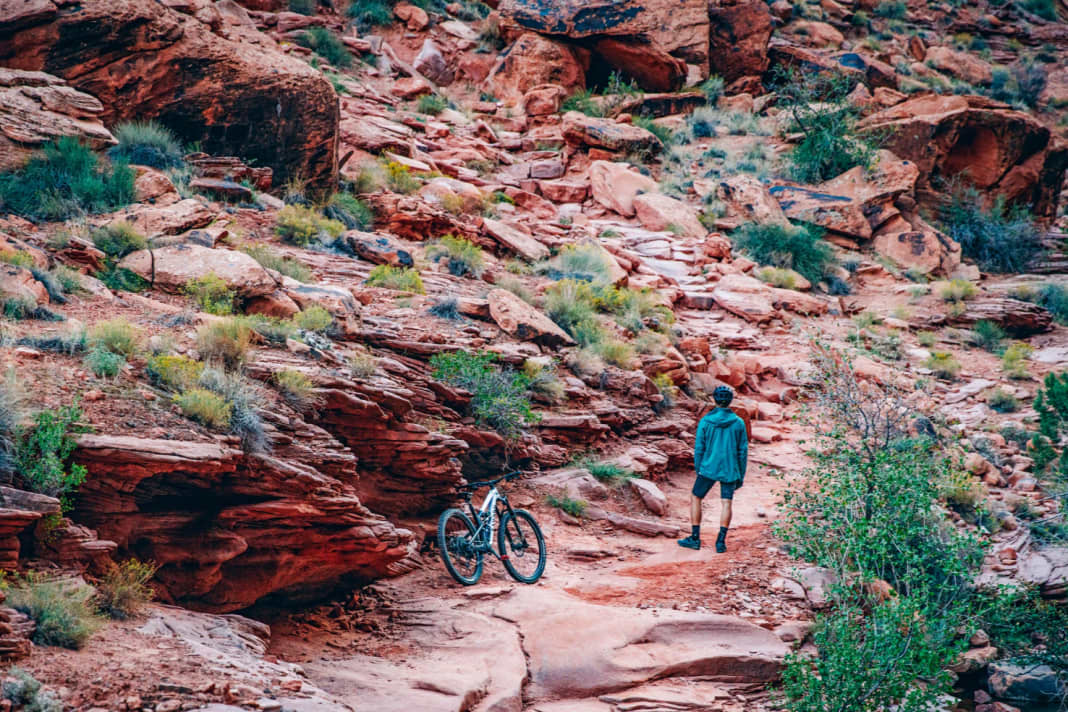 Braydon Bringhurst on The-whole-Enchilada-Trail during his uphill record.