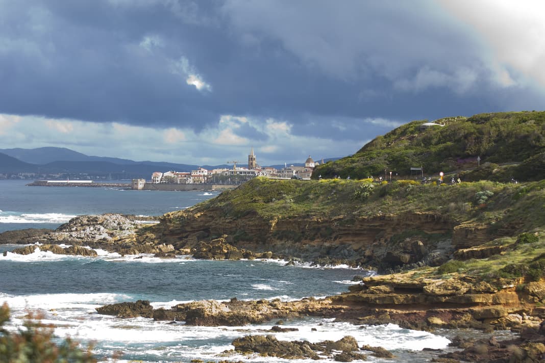 Alghero: the small town built in the Catalan-Gothic style on the north-west coast of Sardinia.