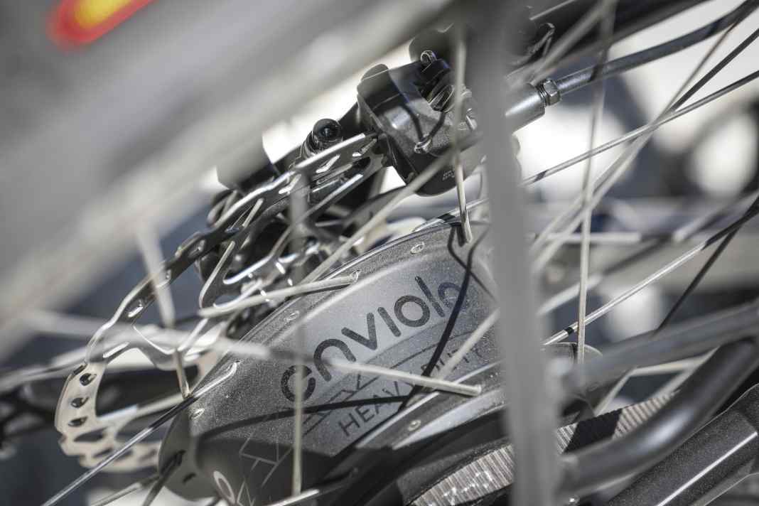 The Enviolo's continuously variable transmission is located in the rear wheel hub.