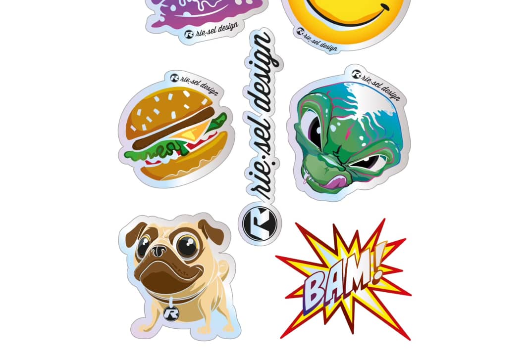 Always clearly visible and stylish at the same time - the Riesel reflective stickers are just the thing for little shredders.