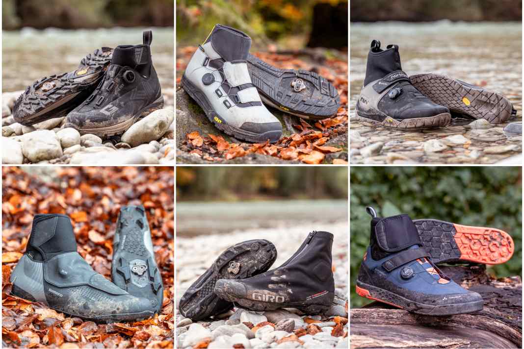 Wir haben sechs Winterschuhe für Klick- und Flatpedale getestet, die euch an kalten Wintertagen warme Füße bescheren.