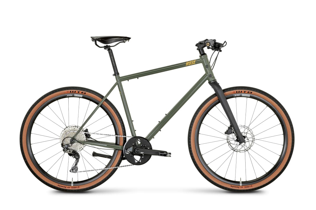 The new Rose HOBO steel frame bike is available in the colours "pine green" and ...