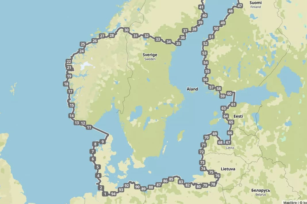In 95 Tagen um die Ostsee.