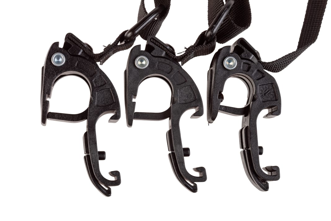 Mit unterschiedlichen Hakenweiten lässt sich jede Ortlieb- Tasche an jeden Gepäckträger packen.