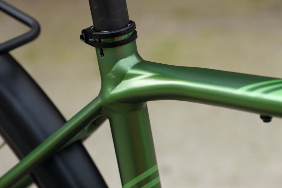 Vortrefflicher Rahmenbau: Flächige Krafteinleitung, saubere Schweißnähte.