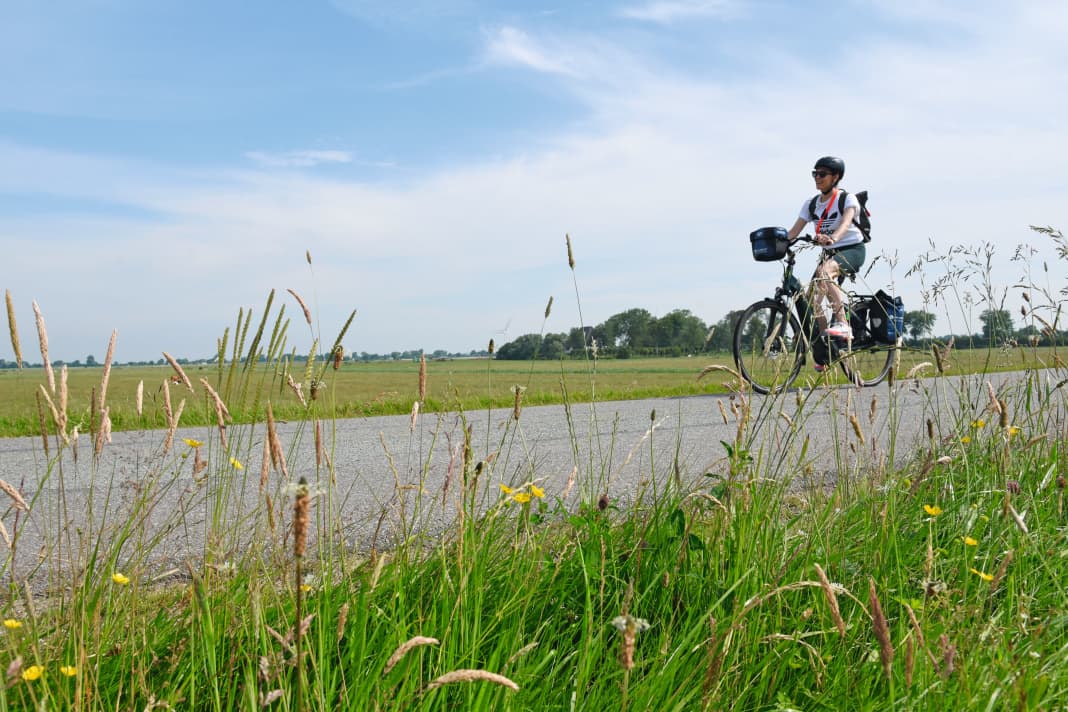 The cycle tour along the coast is mostly flat