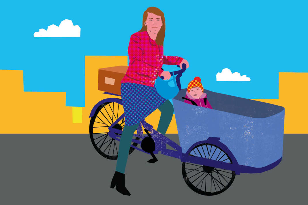 The cargo bike | Illustration: Dorothea Pluta