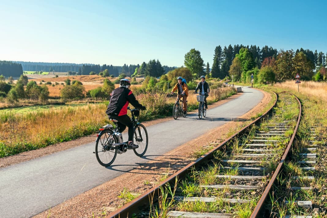 Der Vennbahn-Radweg führt mitten durch das Hohen Venn.