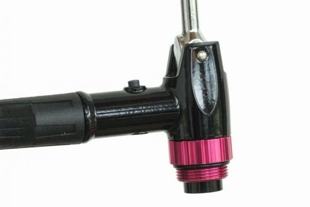 Pumpenkopf mit Exzenter-Klemmung  (Rose, Giant, Pedros, Pro, SKS, Specialized, Topeak)