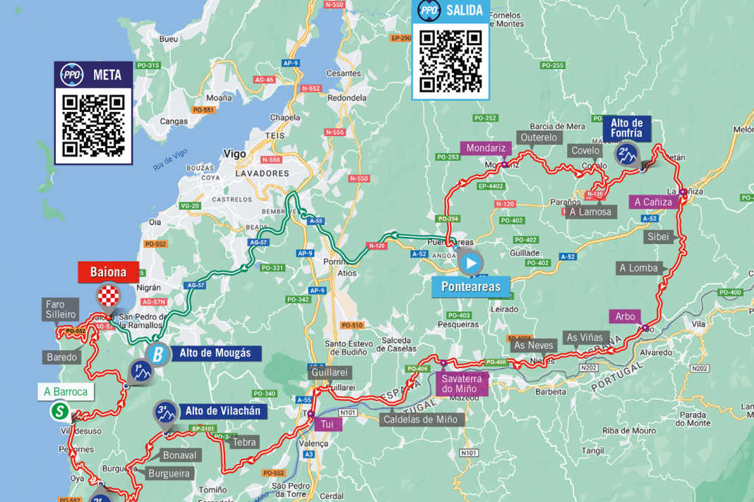 Die 10. Etappe auf der Karte