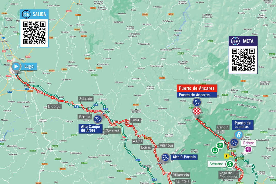 Die 13. Etappe auf der Karte