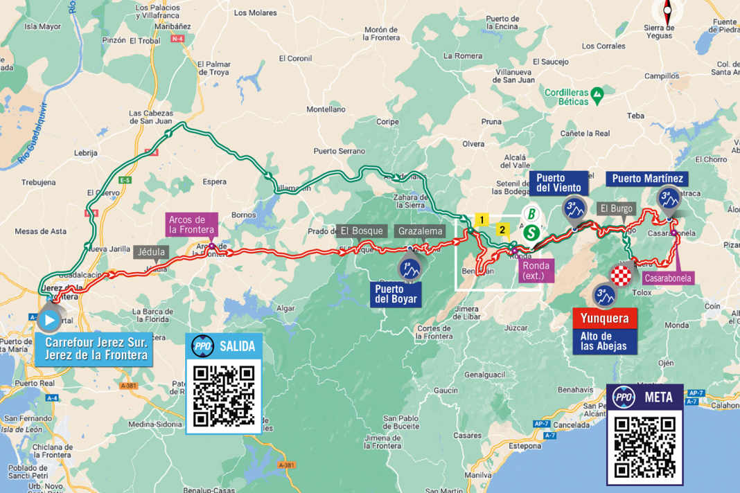 Die 6. Etappe auf der Karte