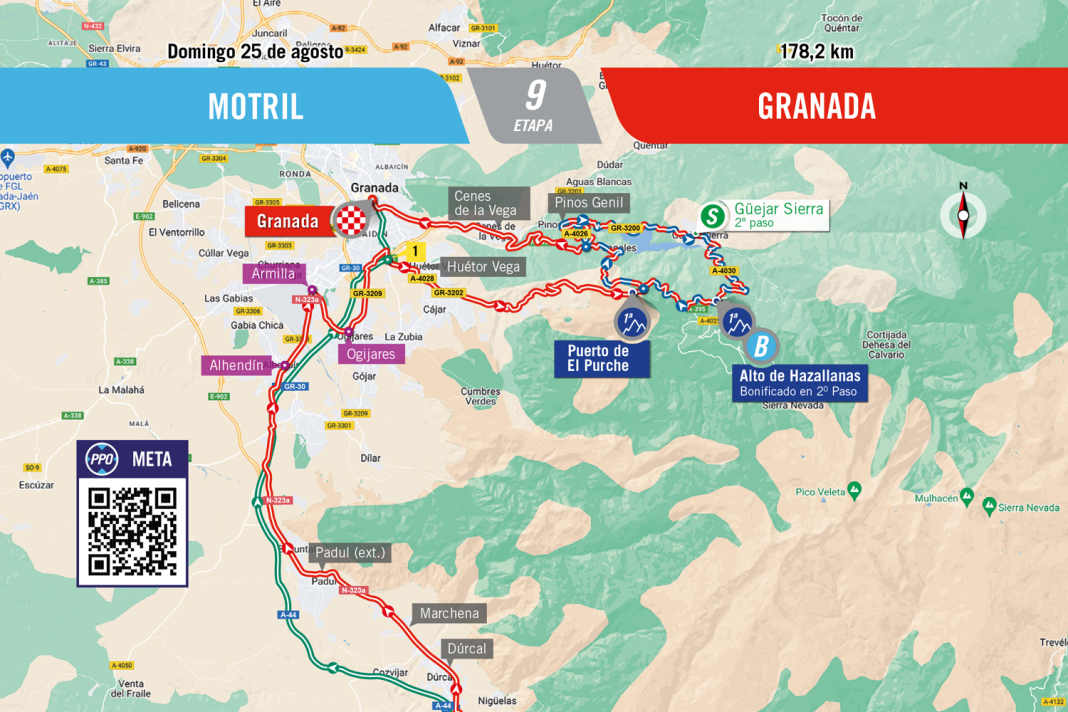 Die 9. Etappe auf der Karte