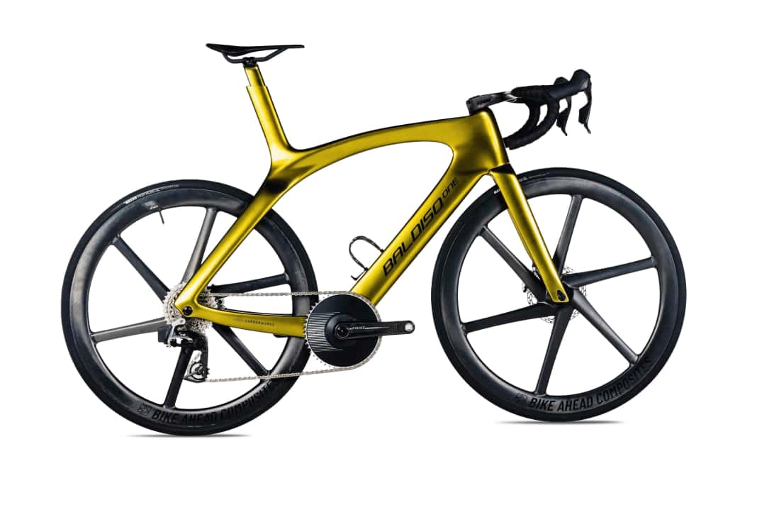 Piece of gold: The Baldiso's trademark immediately catches the eye - or not: The frame has no seat tube.