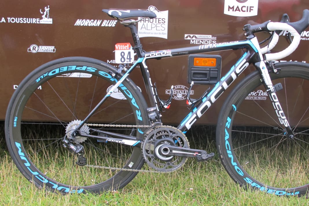Dumoulin's Focus is one of the smallest bikes in the peloton, with a size 48 frame.