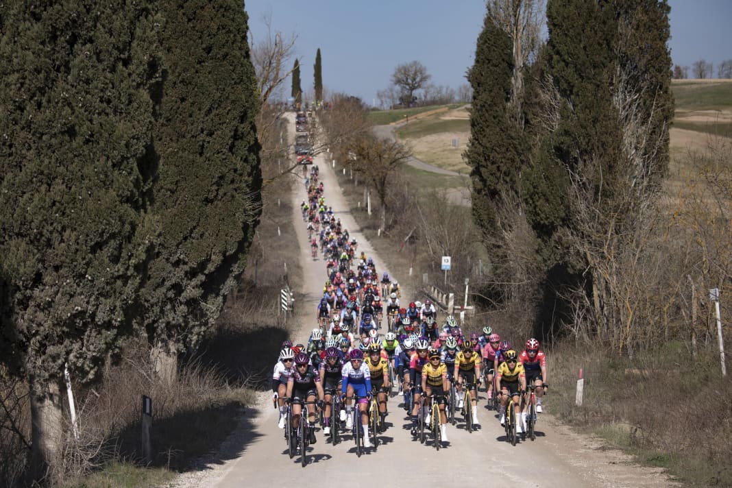 The white roads in Tuscany around Siena give the Strade Bianche its name.