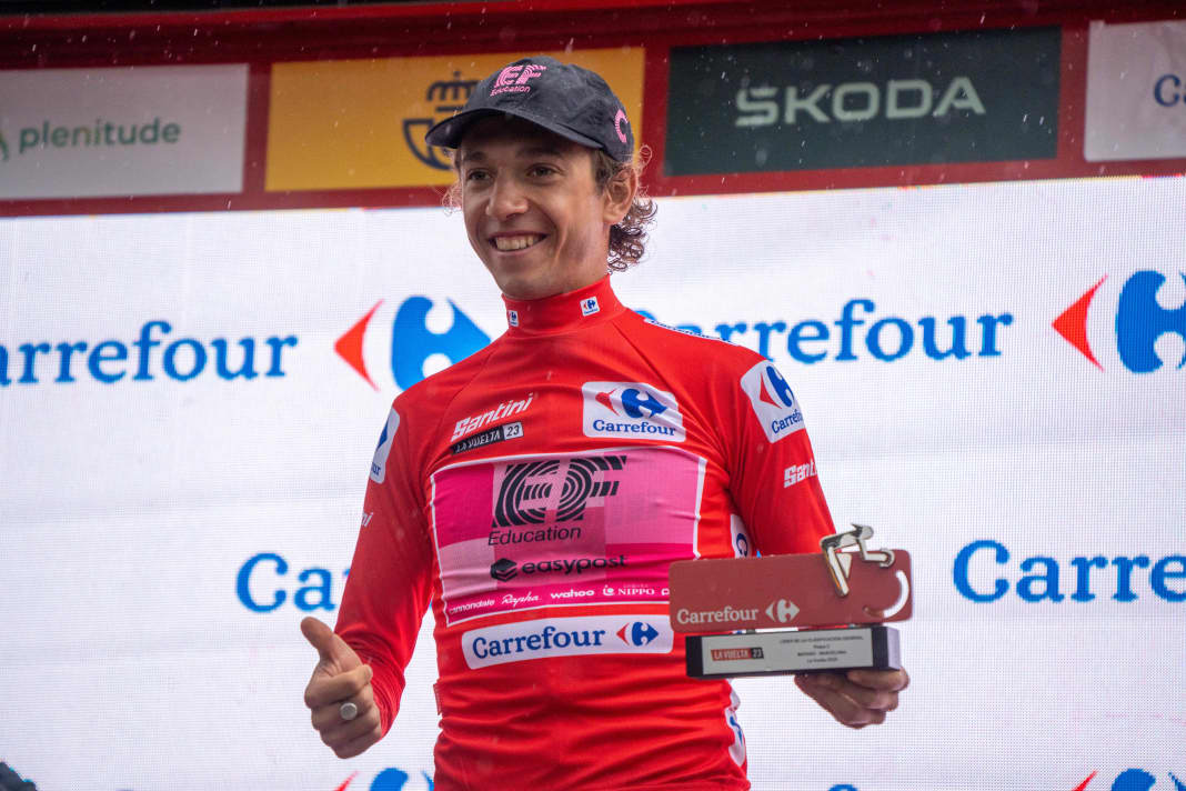 Andrea Piccolo slipped into the red jersey during the Vuelta.