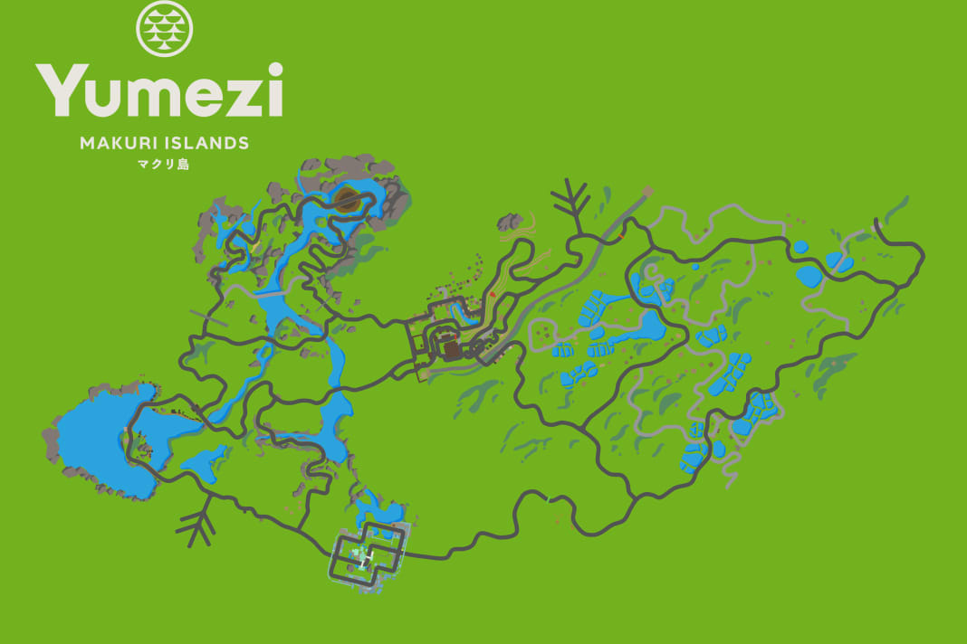 Übersichtskarte Yumezi Makuri Islands