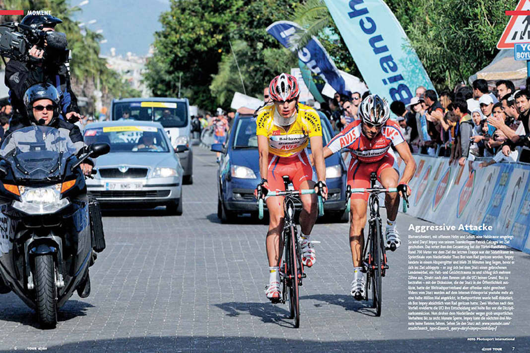 Ein Foto und seine Geschichte:Daryl Impey – Sturz und Sieg.
Magazin
NADA-Chef im Interview; Bonanza-Rad zu gewinnen.
Post
Die Meinung der TOUR-Leser.