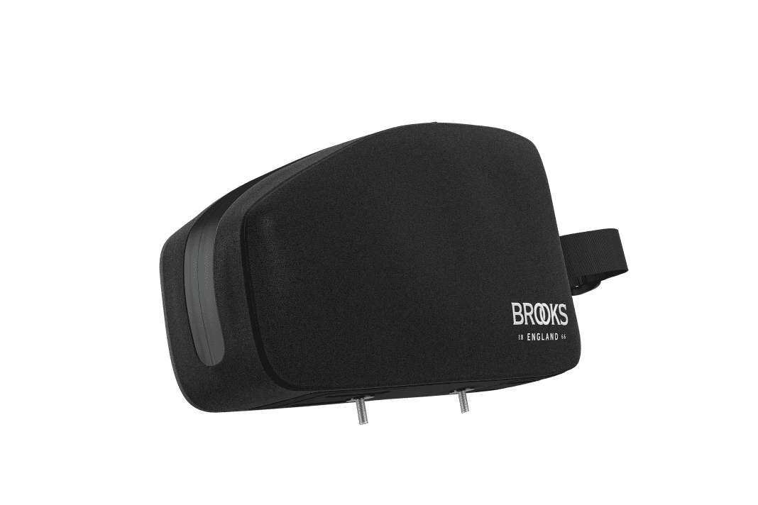 Diese Top Tube Bag lässt sich auf zwei verschiedene Weisen am Oberrohr befestigen. Erste Variante: An Befestigungspunkten auf dem Oberrohr festschrauben...