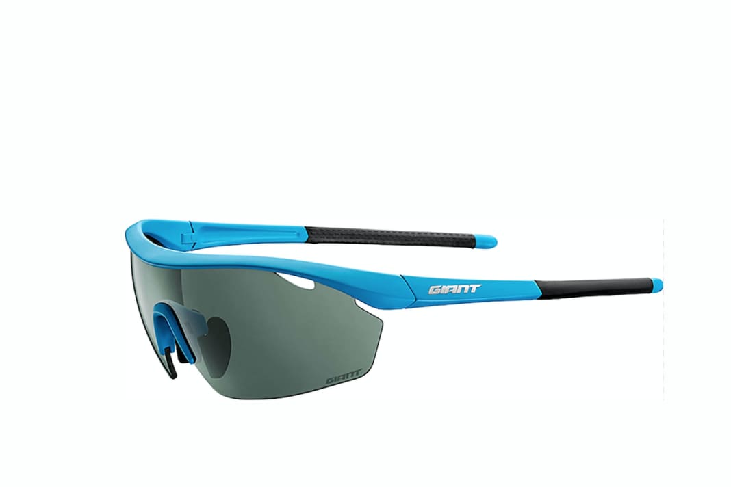 The Giant Stratos Lite road bike goggles are also available in blue...