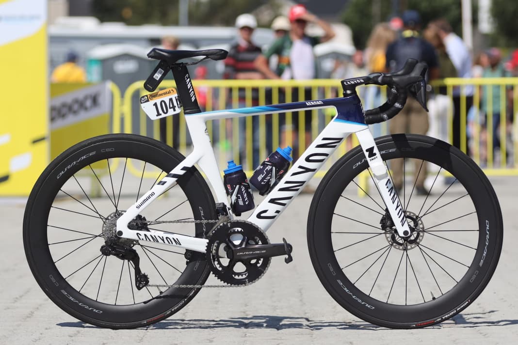 Schön schnell: Alexander Kriegers Canyon Aeroad ist mit neuer Shimano Dura-Ace Zwölffach-Gruppe ausgestattet