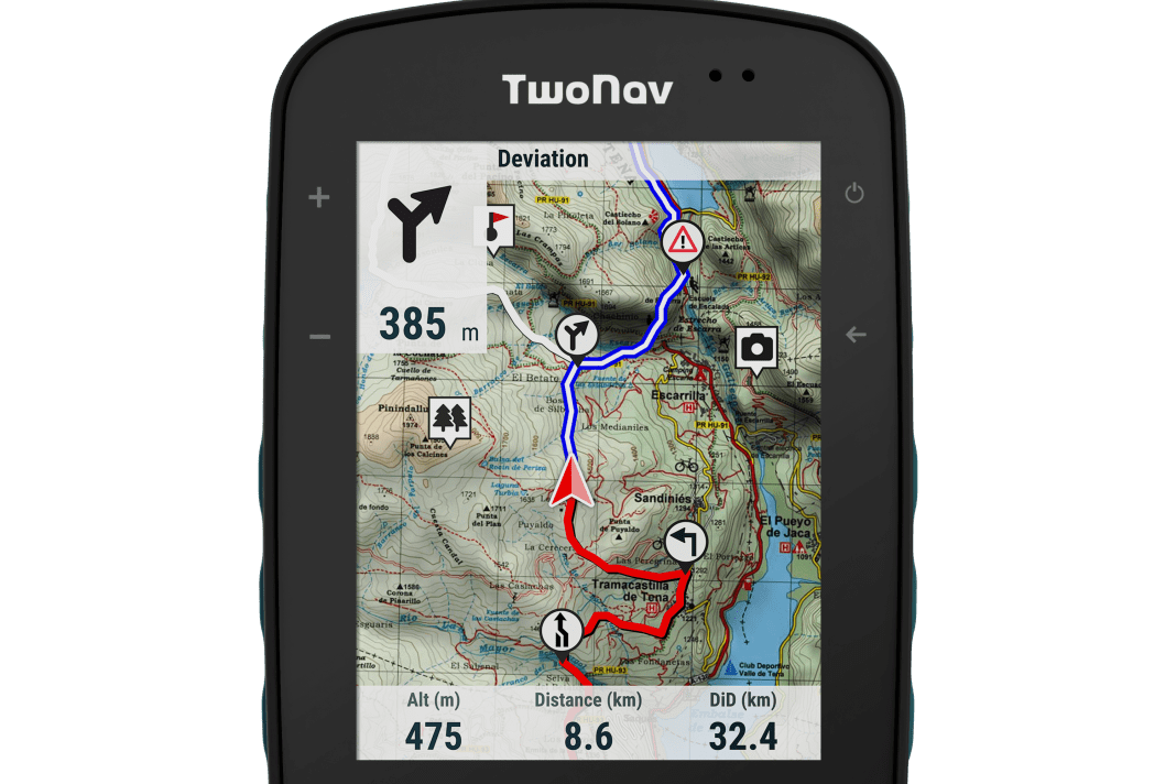 The TwoNav Terra offers a good view of all data.