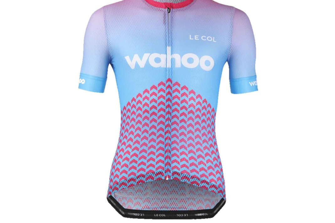 Farbtupfer: Das Indoor-Trikot von Le Col x Wahoo.