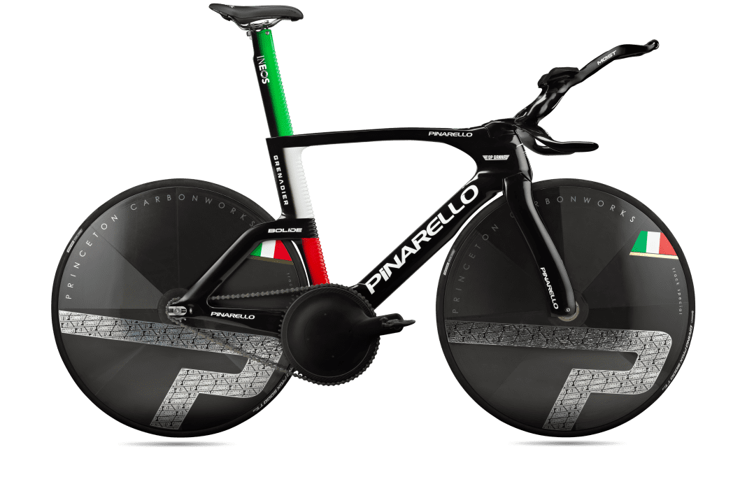 The frame of the Pinarello Bolide F HR 3D was manufactured entirely by a 3D printer