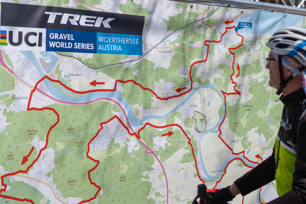 Die Strecke vom Wörthersee Gravel. Je nach Altersklasse musste sie 3 bzw. 2 Mal absolviert werden