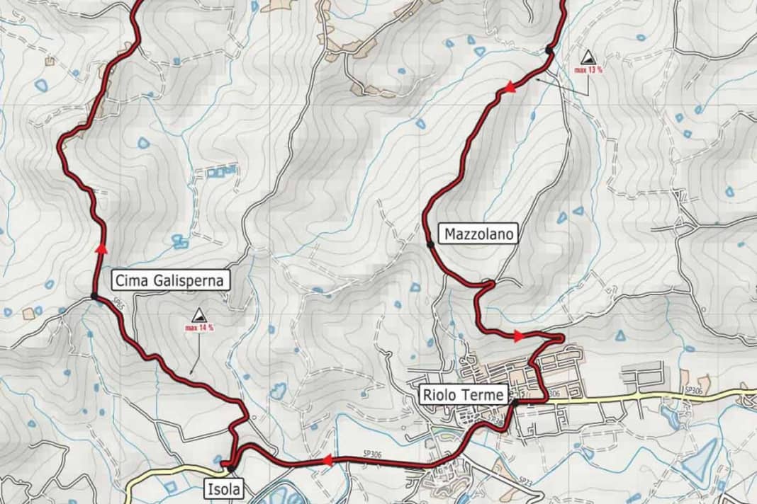 Le circuit de la course sur route en un coup d'œil.