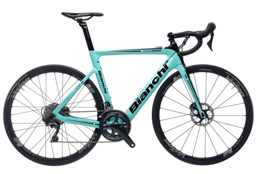 Unrecognisable as an e-bike: The Bianchi Aria E-Road.