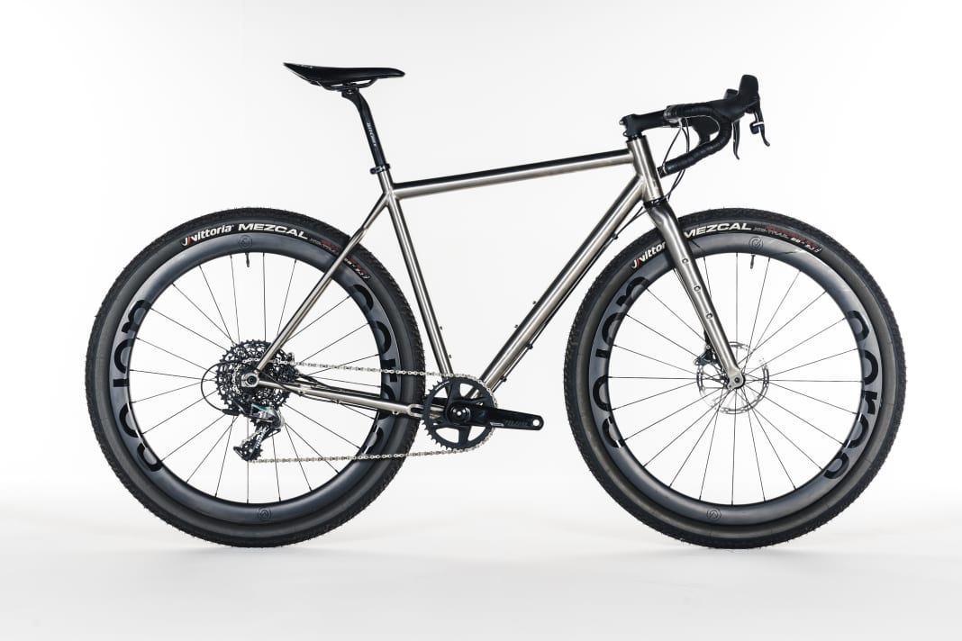The Chirp Chirp Lark is a titanium gravel bike