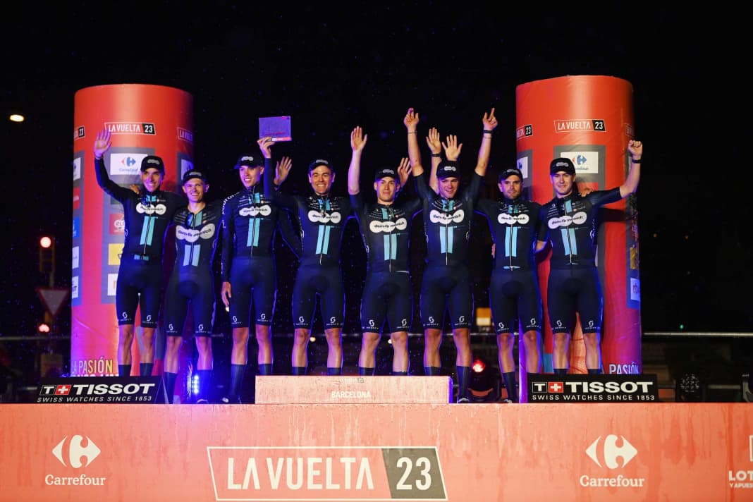 All stage winners of the Vuelta a Espana 2023: 1st stage: Team dsm-firmenich