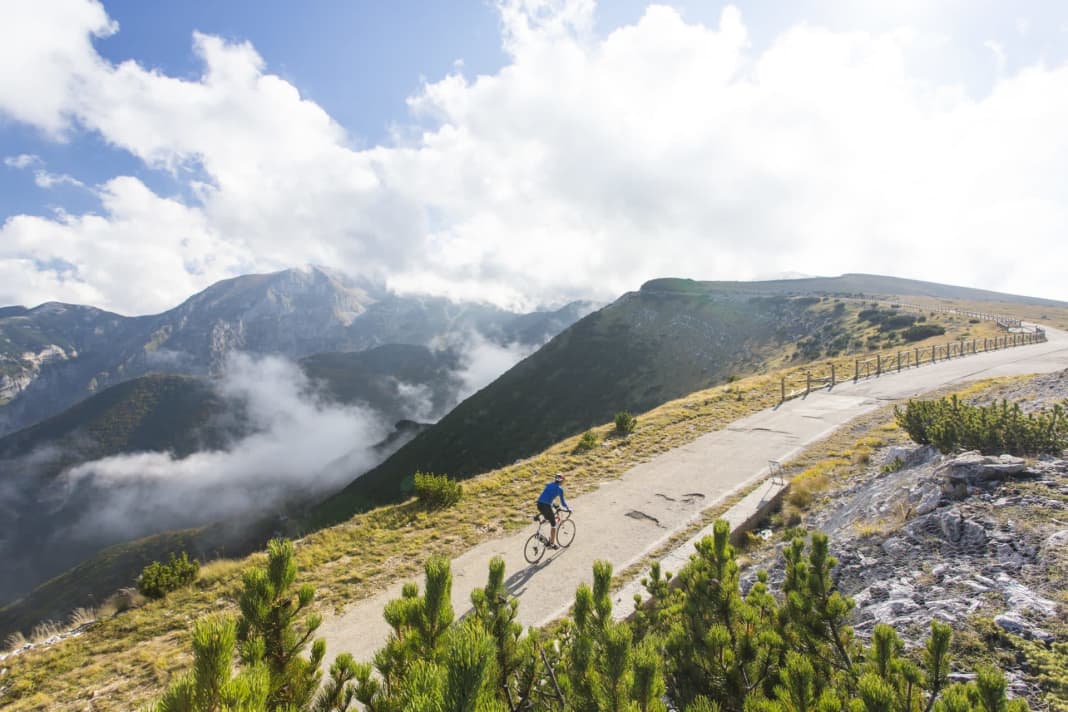 Diese einsame Straße zum Blockhaus hat auch der Giro d’Italia schon entdeckt.